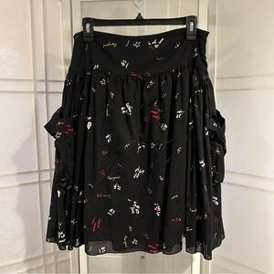 Forever 21 Black Graphic Print Skirt – Size M – Y2K/2010s